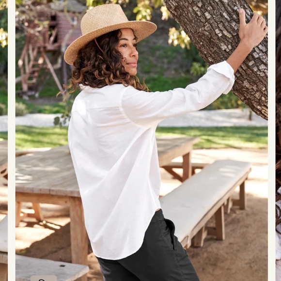 Frank and Eileen relaxed “Eileen” featherweight White Button Up shirt blouse XS - Picture 7 of 9